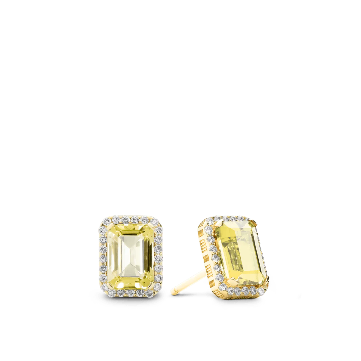 Jewel Earrings Yellow Quartz